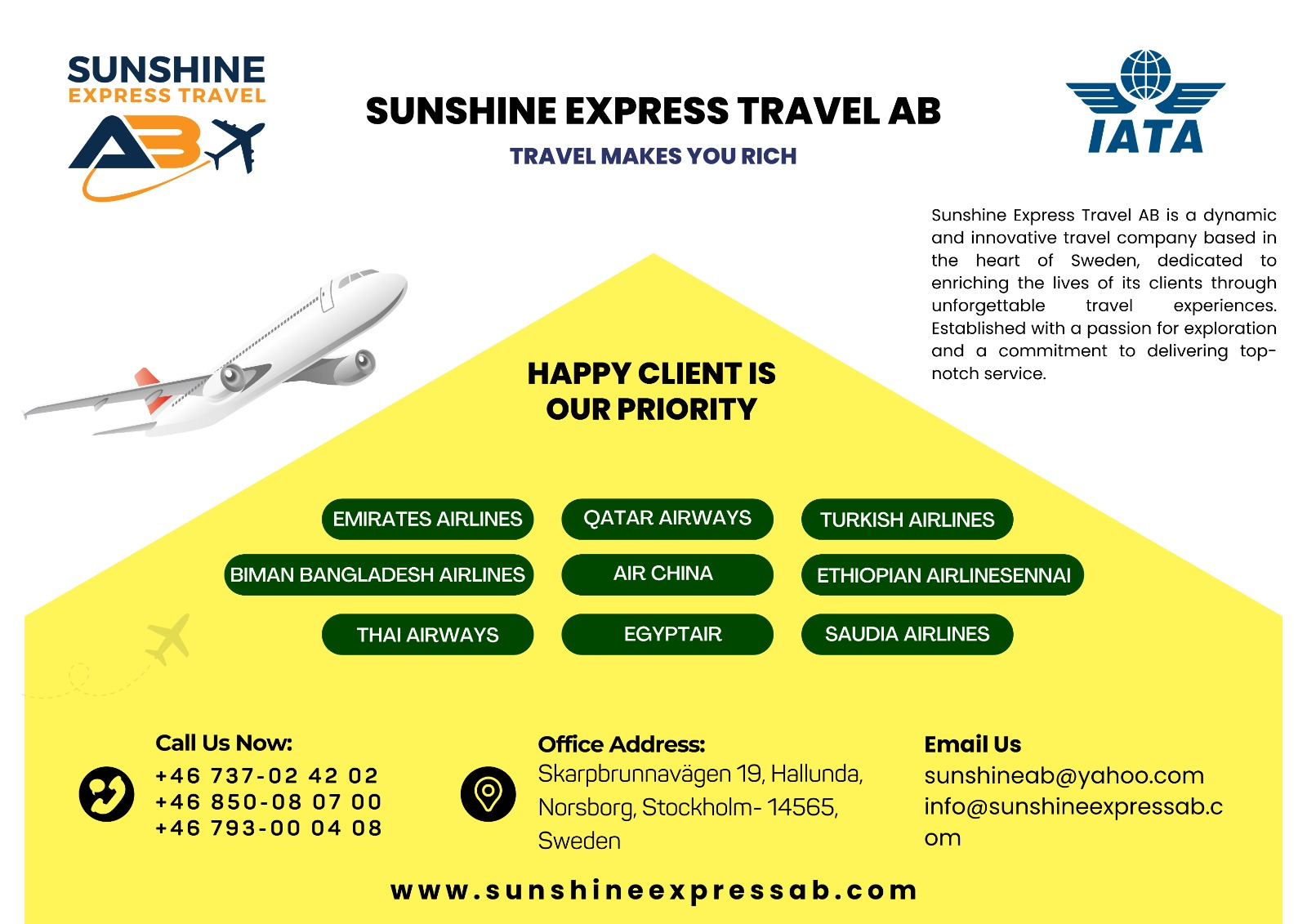 বিমান টিকেট! Sweden to Bangladesh, Saudi, Umrah etc